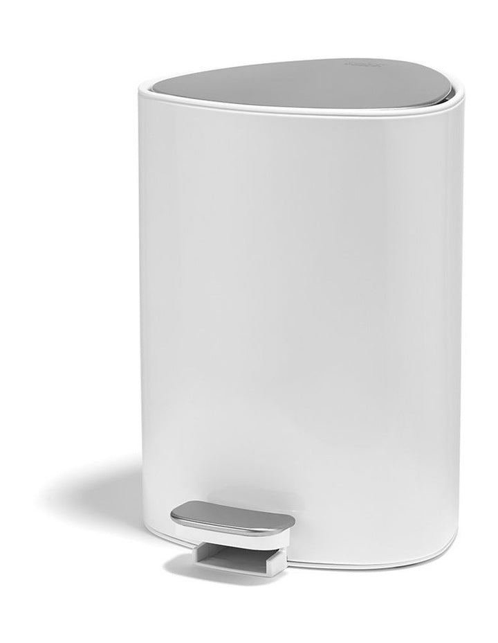 EasyStore 5L Bathroom Bin Gloss White