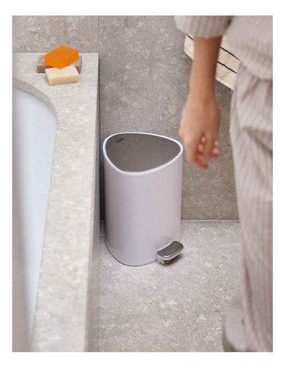 EasyStore 5L Bathroom Bin Gloss White