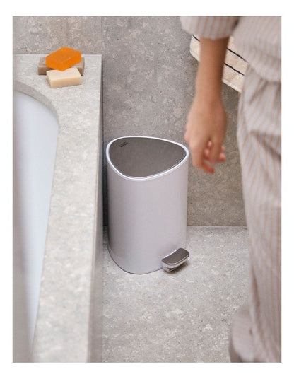 EasyStore 5L Bathroom Bin Gloss White