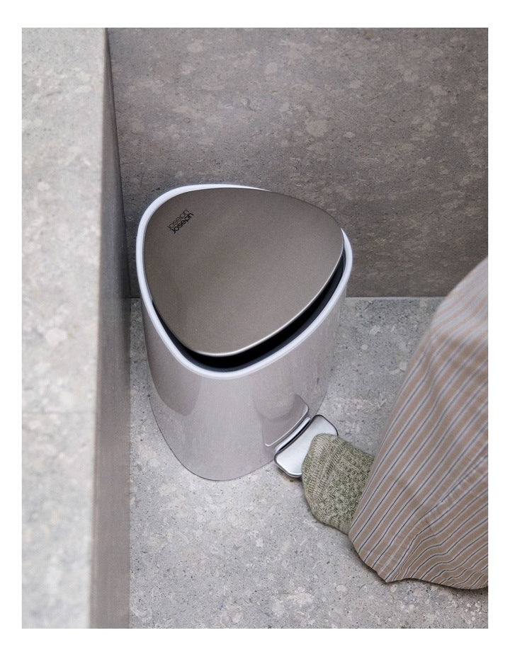 EasyStore 5L Bathroom Bin Gloss White