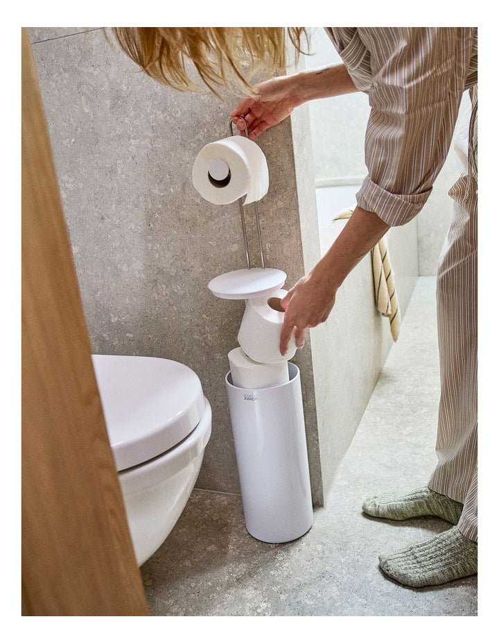Roll Storage with Holder White