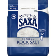 Saxa Refill Value Pack Natural Rock Salt 500g