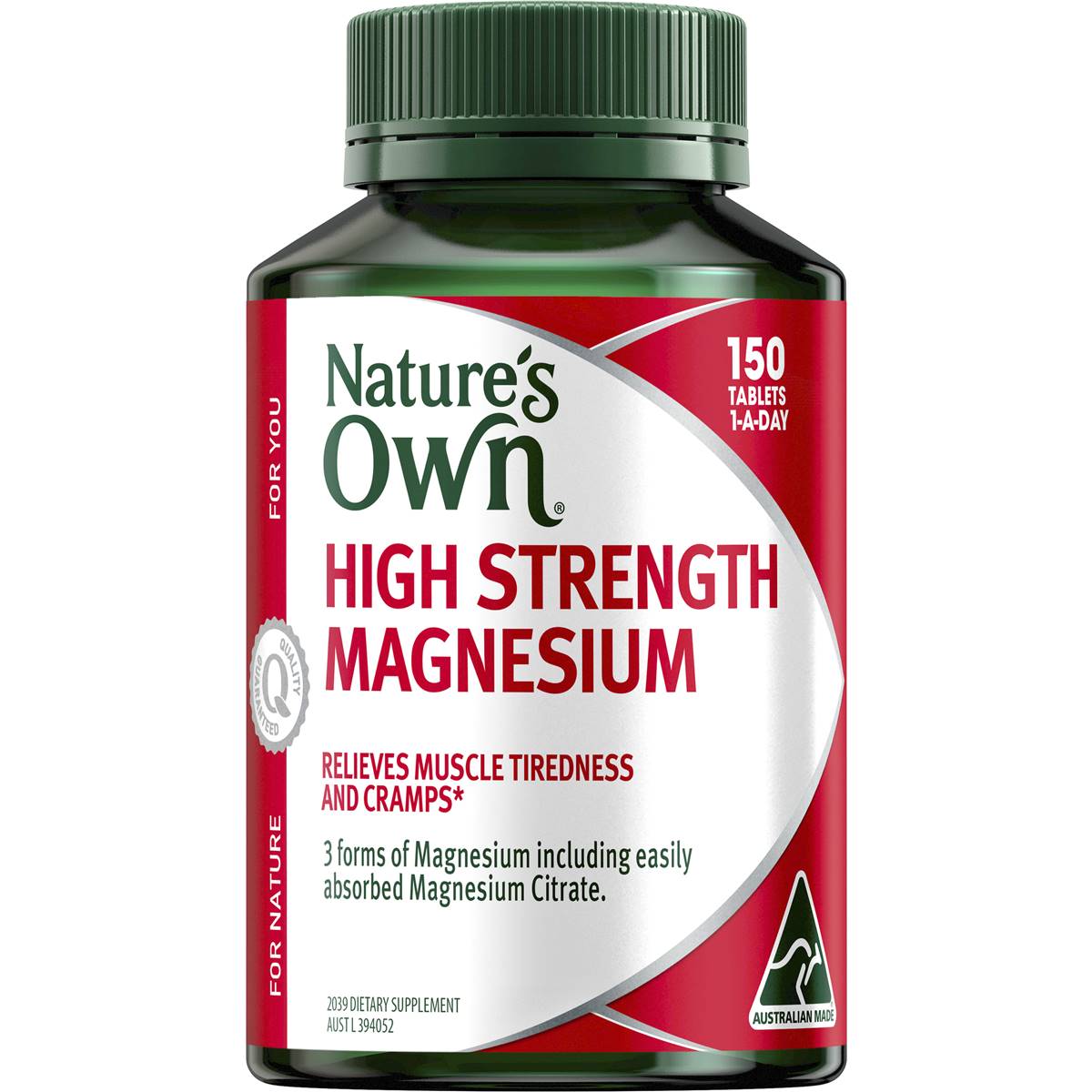 Nature's Own High Strength Magnesium Muscle Health Tablets 150 Pack