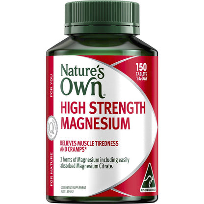 Nature's Own High Strength Magnesium Muscle Health Tablets 150 Pack