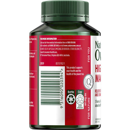 Nature's Own High Strength Magnesium Muscle Health Tablets 150 Pack