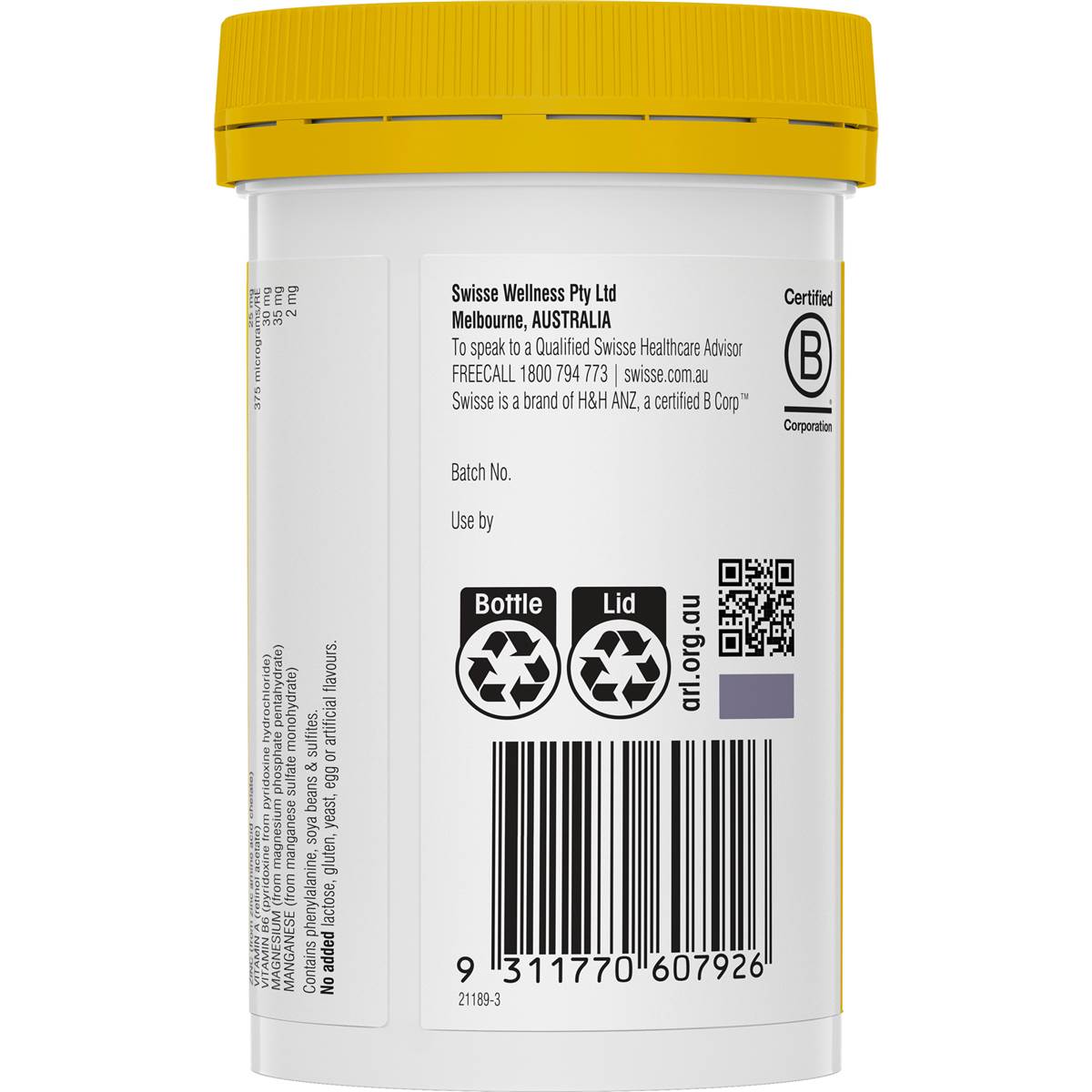 Swisse Ultiboost Zinc+ Tablets 120 pack