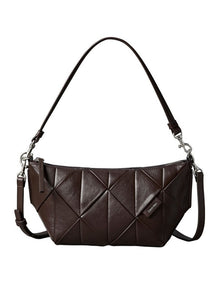 Woven Shoulder Bag in Brown