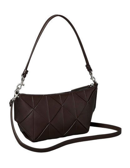 Woven Shoulder Bag in Brown
