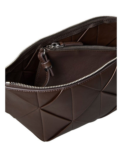Woven Shoulder Bag in Brown