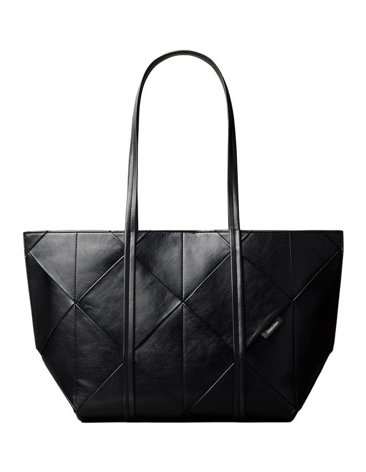Woven Tote Bag in Black
