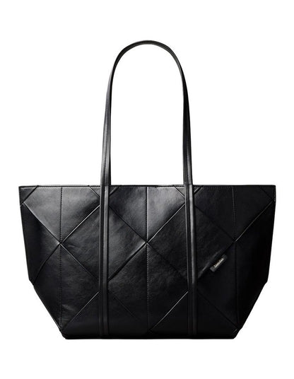 Woven Tote Bag in Black