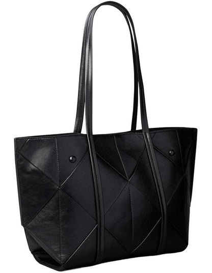 Woven Tote Bag in Black