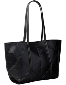 Woven Tote Bag in Black