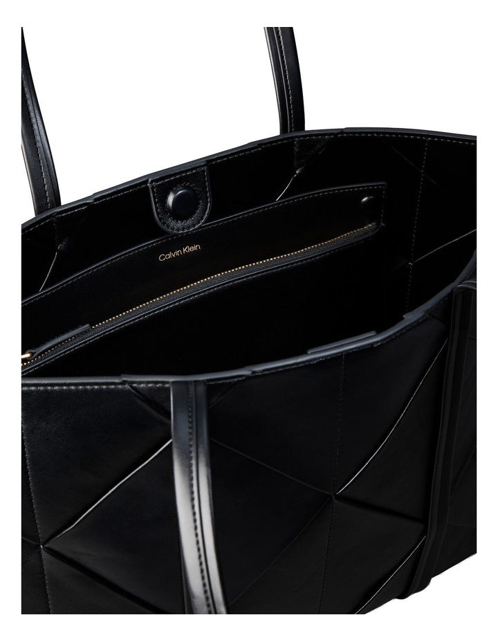 Woven Tote Bag in Black