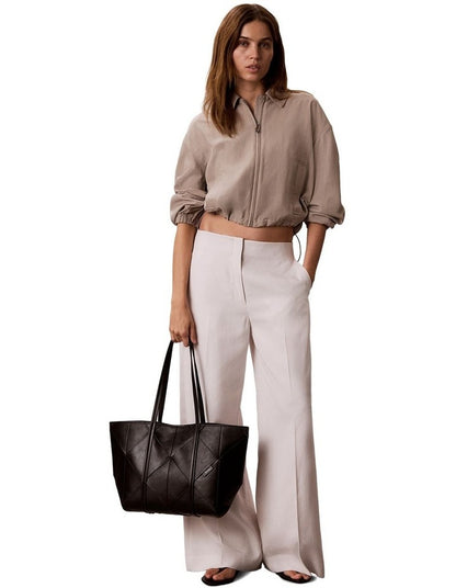 Woven Tote Bag in Black