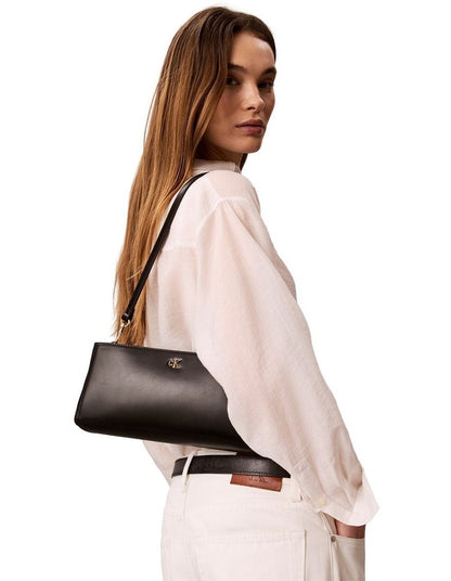 Elongated Shoulder Bag in Black