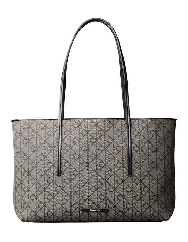 Emblem Aop Tote Bag in Grey