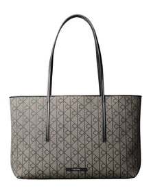 Emblem Aop Tote Bag in Grey