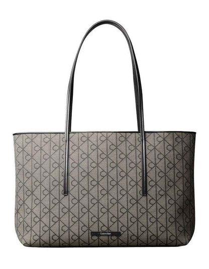 Emblem Aop Tote Bag in Grey