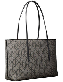 Emblem Aop Tote Bag in Grey