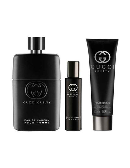 Guilty Pour Homme Eau de Parfum for Men and Shower Gel Trio Gift Set