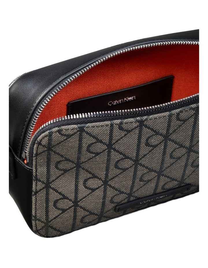 Emblem Aop Crossbody Bag in Black