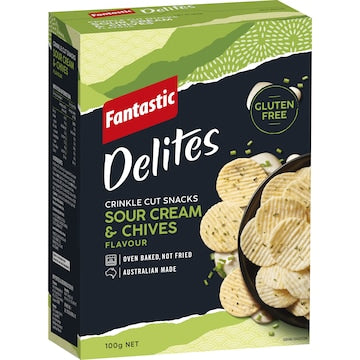 Fantastic Delites Snacks Sour Cream & Chives 100g