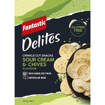 Fantastic Delites Snacks Sour Cream & Chives 100g
