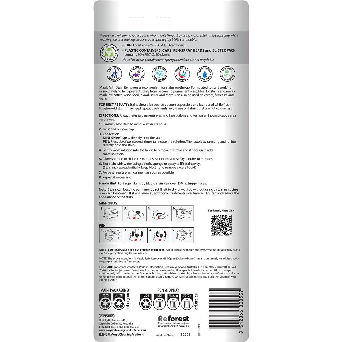 Magic Mini Stain Remover 2 Pack
