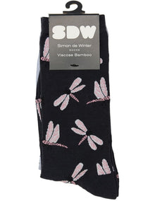 2 Pack Patterned Crew Socks in Iron/ Blue