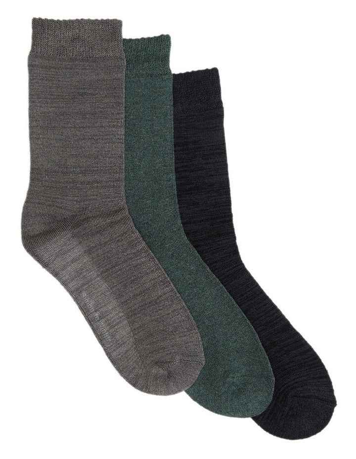 Full Terry Boot Socks 3 Pack in Multi