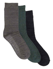 Full Terry Boot Socks 3 Pack in Multi