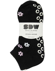 Patterned Grip Sole Low Cut Socks 3 Pack in Multi
