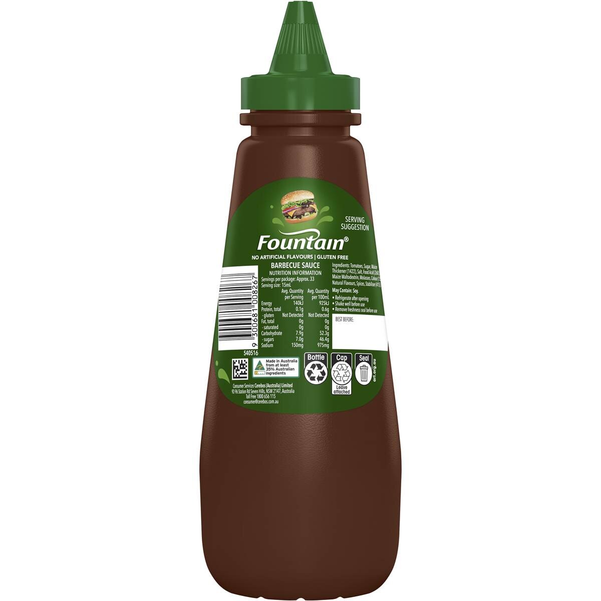 Fountain Barbecue Bbq Sauce 500ml