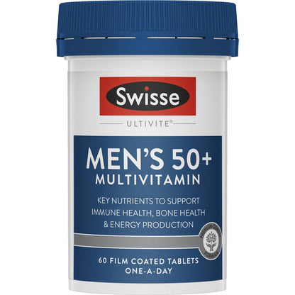 Swisse Ultivite Men's 50+ Multivitamin Tablets 60 pack