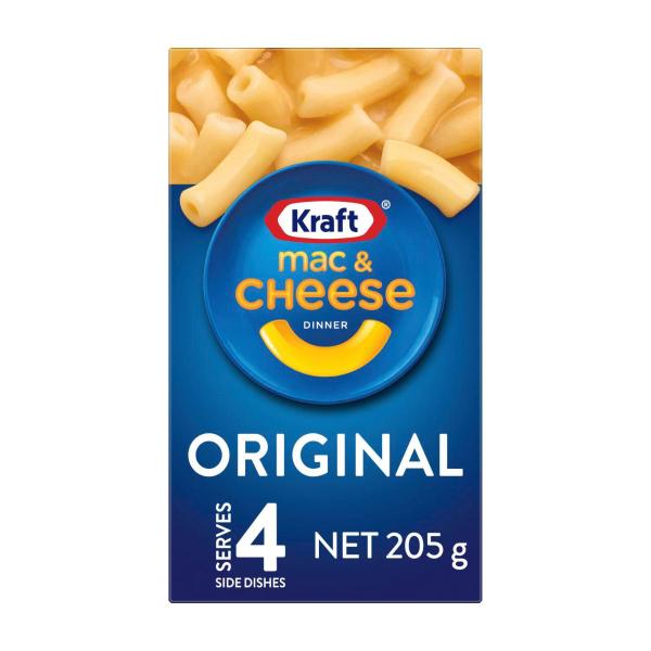 KRAFT MAC & CHEESE ORIGINAL PASTA MACARONI NOODLES 205G