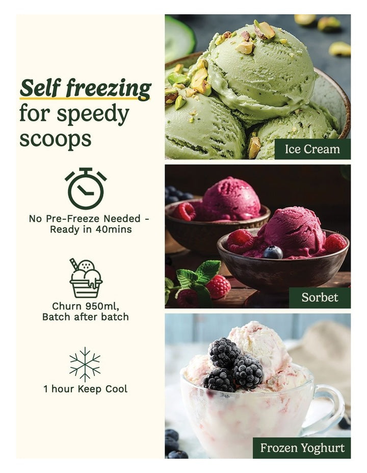 Freeze Ease Ice Cream Maker in White ICE-90XA