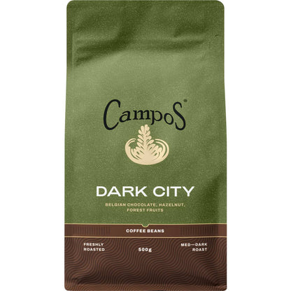 Campos Dark City Coffee Beans Balanced & Hearty Blend 500g