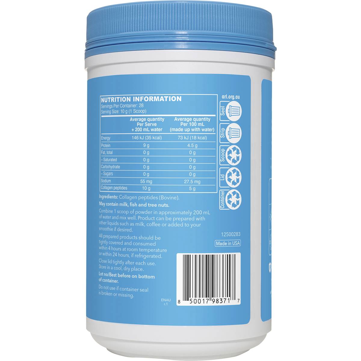 Vital Proteins Collagen Peptides Unflavoured 284g