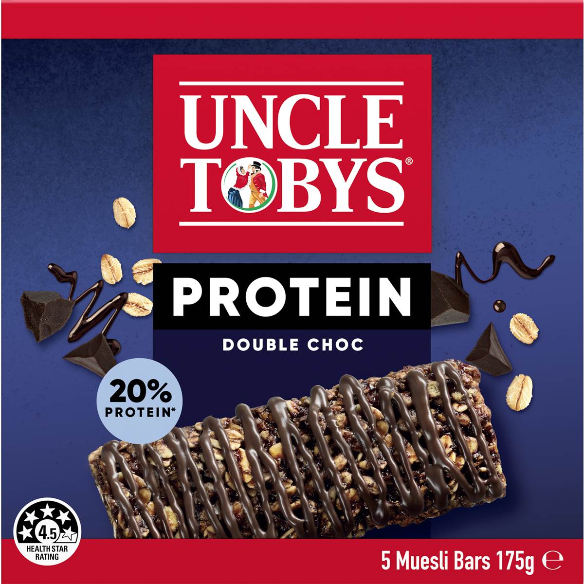 Uncle Tobys Protein Muesli Bars Double Choc 5 Pack