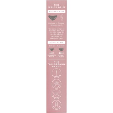 TOM Organic The Period Brief Bikini Moderate Flow Size Small each
