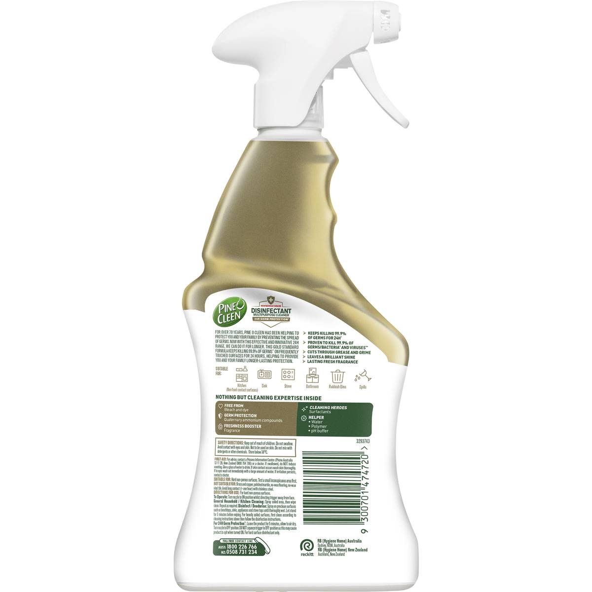 Pine O Cleen 24h Protection Mango Hibiscus Disinfectant Cleaning Spray 500ml