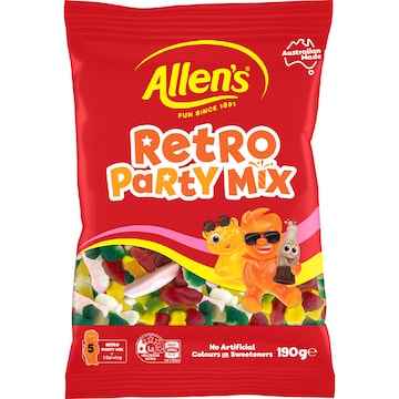 Allen's Retro Party Mix Lollies Bag 190g