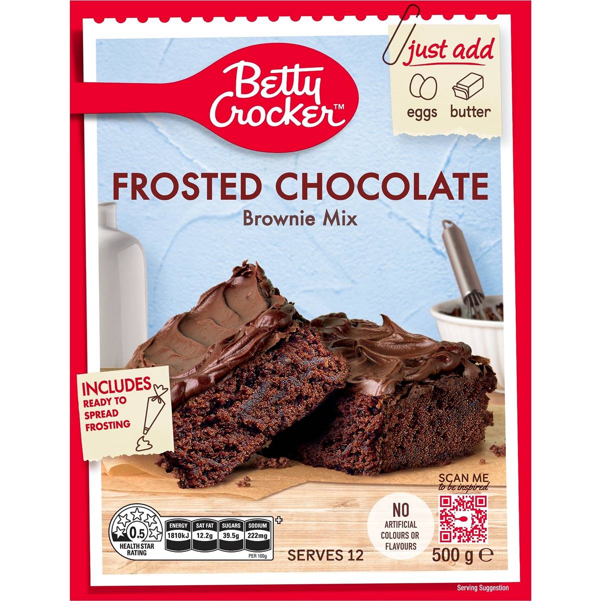 Betty Crocker Frosted Chocolate Brownie Mix 500g