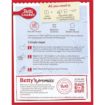 Betty Crocker Frosted Chocolate Brownie Mix 500g