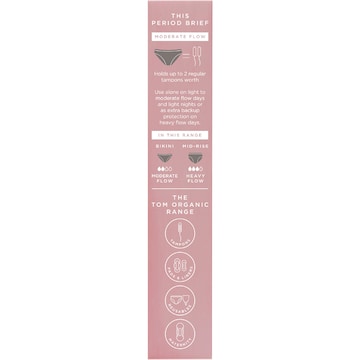 TOM Organic The Period Brief Bikini Moderate Flow Size Large each
