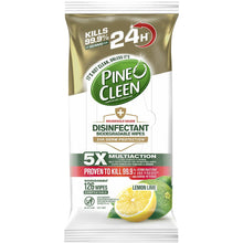 Pine O Cleen 24h Protection Lemon Lime Disinfectant Cleaning Wipes 126 Pack