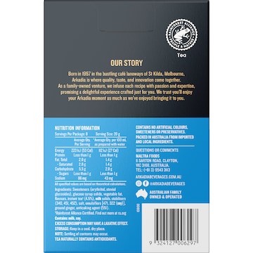 Arkadia Chai Spice Tea 99% Sugar Free 8 pack