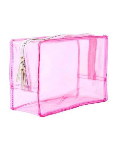 Clear Beauty Bag Medium in Pink