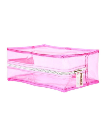 Clear Beauty Bag Medium in Pink